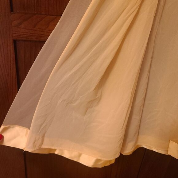 Vintage 60s Butter Yellow Chiffon Robe from Gossard Artemis - Picture 8 of 12